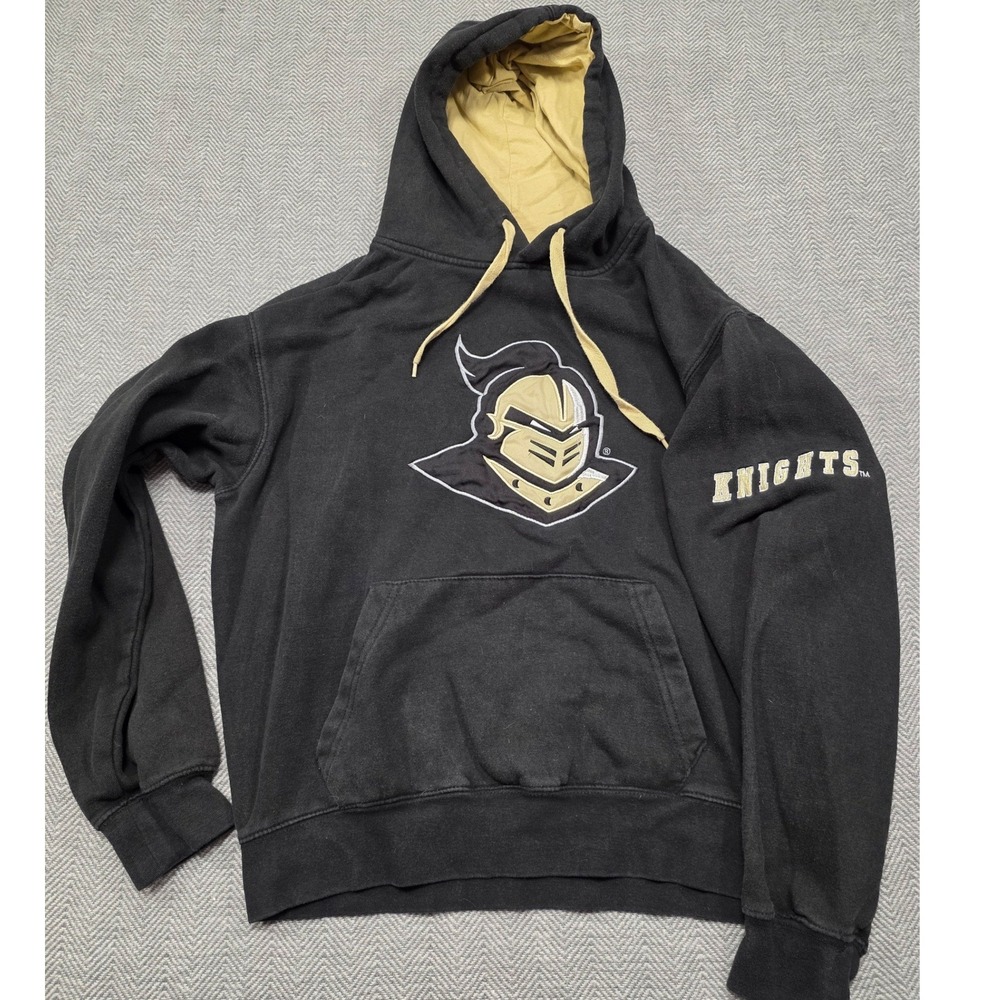 Stadium Athletics UCF Knights Hoodie Mens Small Black Gold Embroidered‎ Pullover